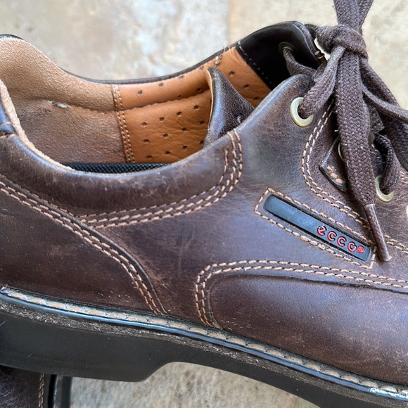 ECCO Light - Dark Brown Leather Lace Up Casual Shoe Men’s Size 42 (US 8/8.5) - Picture 7 of 12